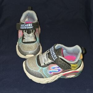 Skechers Kids Sparkle Sneakers - Black and Pink